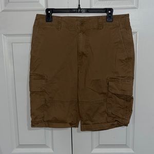 Khaki cargo shorts